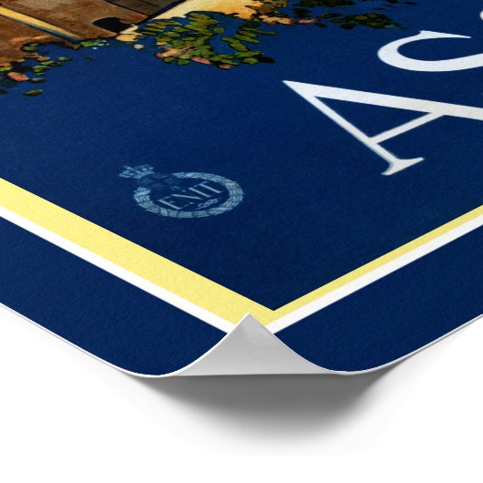 Vintage Travel Poster Assisi Italië (Hoek)