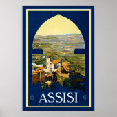 Vintage Travel Poster Assisi Italië (Voorkant)