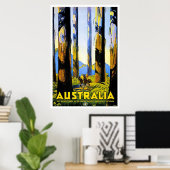 Vintage Travel Poster Au (Thuiskantoor)