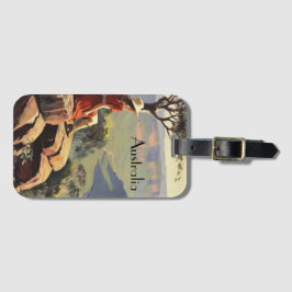 Vintage Travel Poster Australia Canyon Bagagelabel