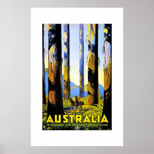 Vintage Travel Poster Australië 2 (Voorkant)