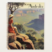 Vintage Travel Poster Australië, aanpasbaar Planner (Voorkant)
