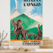 Vintage Travel Poster - Belgisch Congo (Keuken)