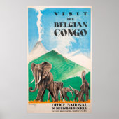 Vintage Travel Poster - Belgisch Congo (Voorkant)