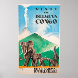 Vintage Travel Poster - Belgisch Kongo