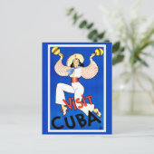 Vintage Travel Poster "Bezoek Cuba" Briefkaart (Staand voorkant)