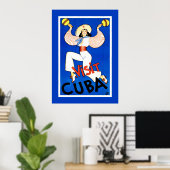 Vintage Travel Poster: bezoek Cuba Poster (Thuiskantoor)