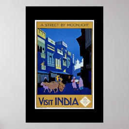 Vintage Travel Poster Bezoek India