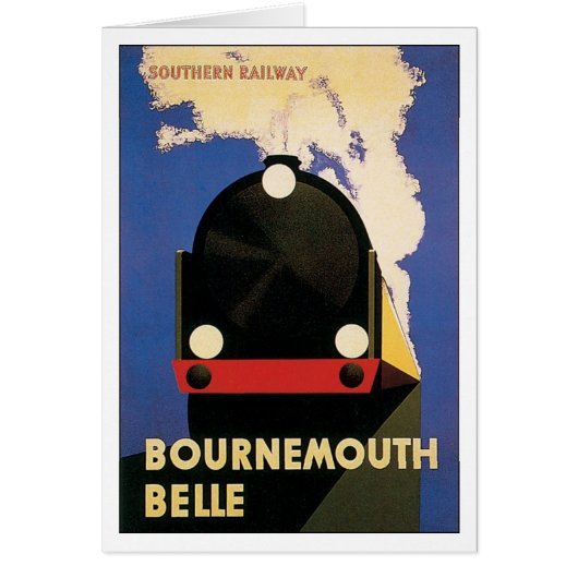 Vintage Travel Poster, Bournemouth Belle Train (Voorkant)