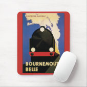 Vintage Travel Poster, Bournemouth Belle Train Muismat (Met muis)