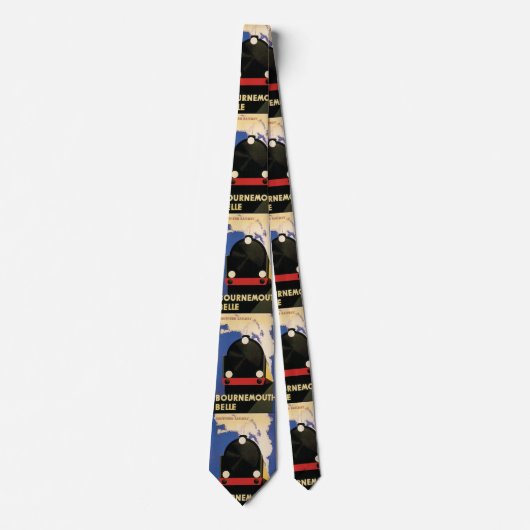 Vintage Travel Poster, Bournemouth Belle Train Stropdas (Voorkant)