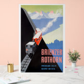 Vintage Travel Poster Brienzer Acryl Teken (Huwelijk)