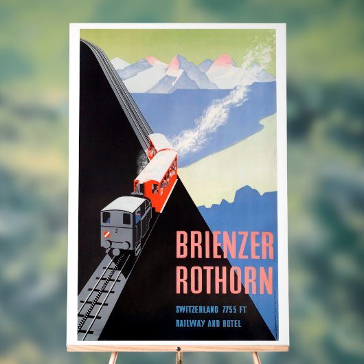 Vintage Travel Poster Brienzer Acryl Teken (Neutraal)