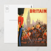 Vintage Travel Poster, Britse Koninklijke Garde Briefkaart (Voorkant / Achterkant)