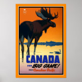Vintage Travel Poster Canada Big Game (Voorkant)