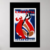 Vintage Travel Poster Carnaval Uruguay (Voorkant)