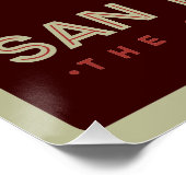 Vintage Travel Poster Chicago Skyline (Hoek)