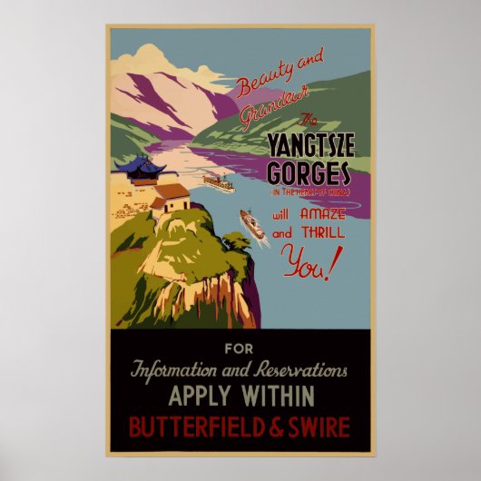 Vintage Travel Poster China (Voorkant)