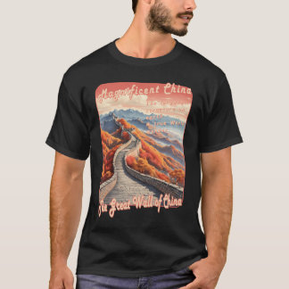 Vintage Travel Poster - Chinese Muur in Aut T-shirt