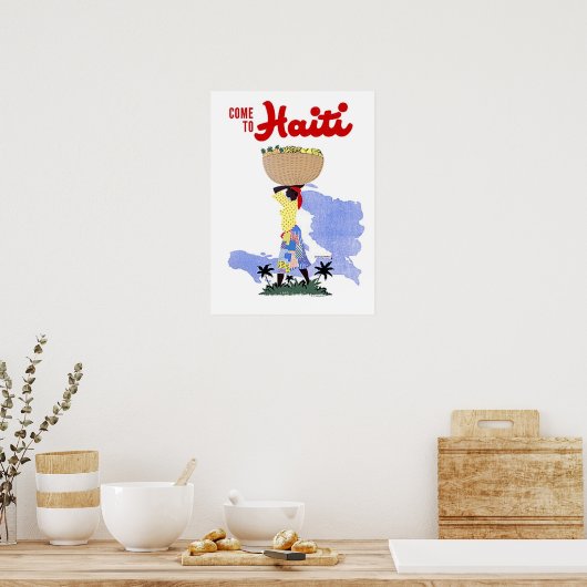 Vintage Travel Poster Come To Haiti (Keuken)