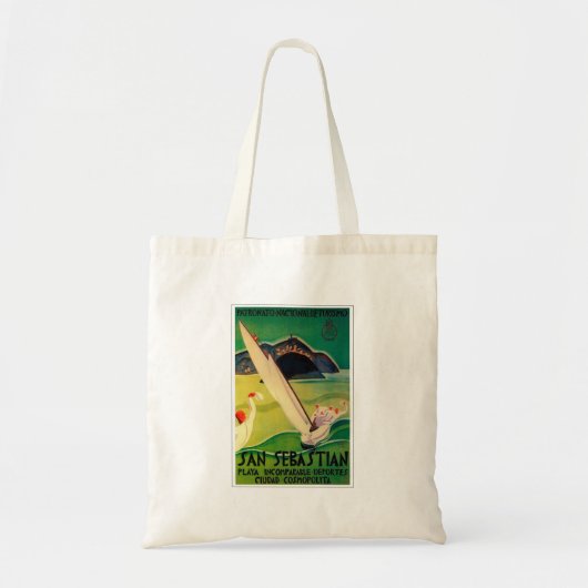 Vintage Travel Poster Donostia San Sebastian Tote Bag (Voorkant)