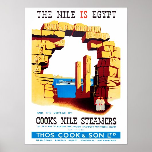 Vintage Travel Poster - Egypt Nile (Voorkant)