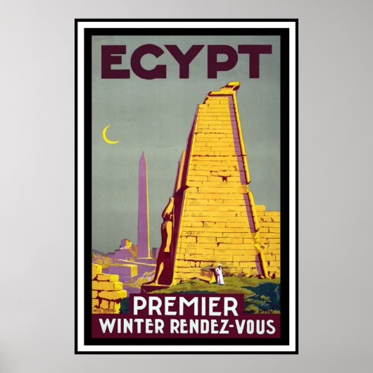 Vintage Travel Poster - Egypte (Voorkant)