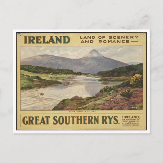 Vintage Travel Poster en Retro Prints Briefkaart (Voorkant)