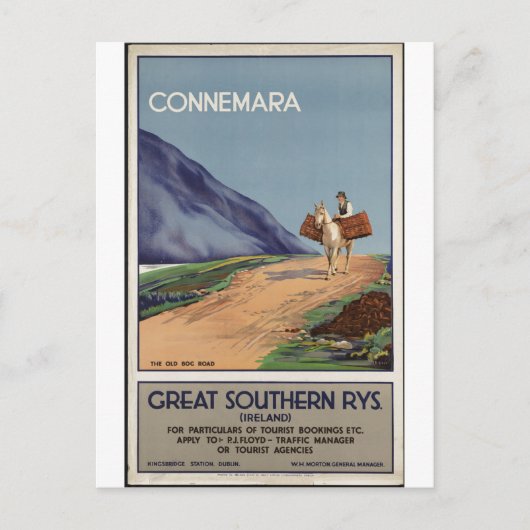 Vintage Travel Poster en Retro Prints Briefkaart (Voorkant)