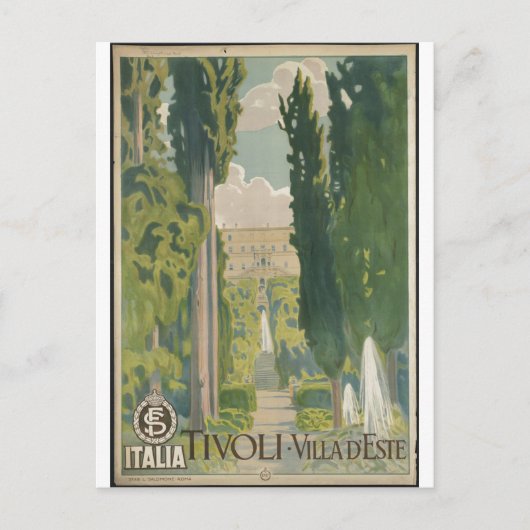 Vintage Travel Poster en Retro Prints Briefkaart (Voorkant)