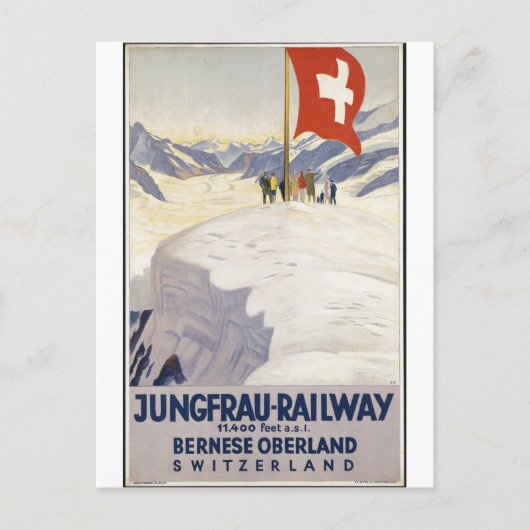 Vintage Travel Poster en Retro Prints Briefkaart (Voorkant)