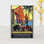 Vintage travel poster - England and Scotland Kaart (Gele Bloem)