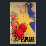 Vintage Travel Poster Espagne Spanje Wall Deco Art<br><div class="desc">Een reproductie-afdruk van een Art Deco-poster ter bevordering van het toerisme naar Spanje. Digitaal gerenoveerd om de originele kleuren uit te brengen,  zelfs beter en zo vele onvolkomenheden te bevestigen mogelijk.</div>