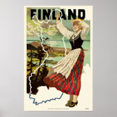 Vintage Travel Poster Finland (Voorkant)
