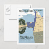 Vintage Travel Poster, Florida Briefkaart (Voorkant / Achterkant)