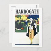 Vintage Travel Poster for Harrogate Briefkaart (Voorkant / Achterkant)