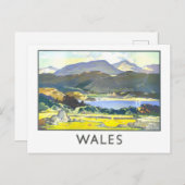 Vintage Travel Poster for Wales Briefkaart (Voorkant / Achterkant)