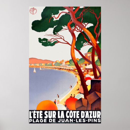 Vintage Travel Poster France Cote dazure (Voorkant)