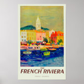 Vintage Travel Poster - France Riviera (Voorkant)