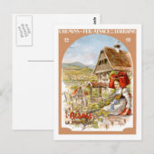 Vintage Travel Poster, Frankrijk Briefkaart (Voorkant / Achterkant)