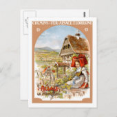 Vintage Travel Poster, Frankrijk Briefkaart (Voorkant / Achterkant)