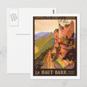 Vintage Travel Poster, Frankrijk Briefkaart (Voorkant / Achterkant)