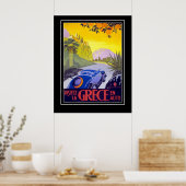 Vintage Travel Poster Griekenland Grootte (Keuken)