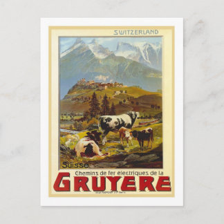 Vintage Travel Poster, Gruyere Briefkaart