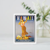 Vintage Travel Poster, Hawaii Briefkaart (Staand voorkant)