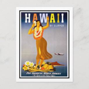 Vintage Travel Poster, Hawaii Briefkaart