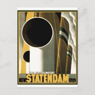 Vintage Travel Poster: Holland America Statendam Briefkaart