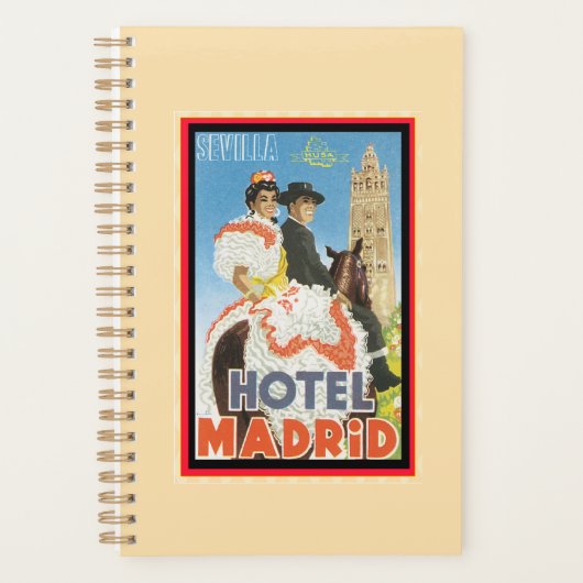 Vintage Travel Poster - Hotel Madrid Planner (Voorkant)