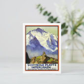 Vintage Travel Poster, Interlaken Briefkaart (Staand voorkant)