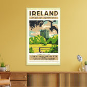 Vintage Travel Poster Ireland Blarney Castle Canvas Afdruk (Insitu (Woonkamer))
